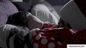 i deepthroat santa's cock in teen fantasy sex