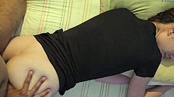 Boldly convincing stepsister for homemade doggystyle sex