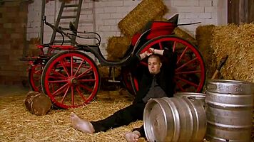 A passionate brunette gorging on sperm after the next lustful act of intercourse