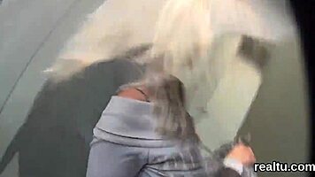 Charming czech nympho tempted in mall pounded in pov