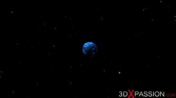 Sci-Fi Base Camp Male Android Plays With A Sexy Ebony On The Exoplanet