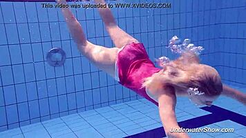 proklova takes off bikini and swims underwater