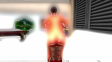 Naughty Neighbor Feels Intense Pleasure With Milf's Big Tits In Anime Hentai Creampie