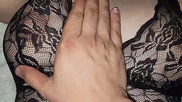 Yo, playing with my hermanastra’s tight pussy while she watches porn!