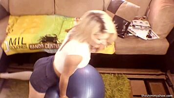 Blonde Teen Fucked On Ball.