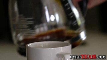 Busty lesbian MILFs passionately trib and finger each other