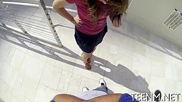 Is babe courtney loxx sucking that rod for cash? Watch her bent over!