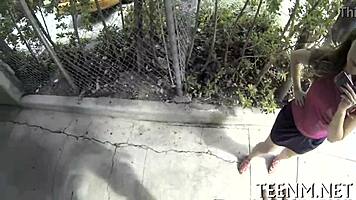 Is babe courtney loxx sucking that rod for cash? Watch her bent over!