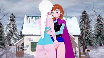 Anna Warms Elsa's Pussy