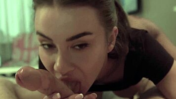 Sexy Tattooed Babe Sucks Big Dick and Handjobs to Cum in Mouth