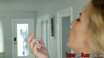 Gorgeous Blonde Sucks Big Cock