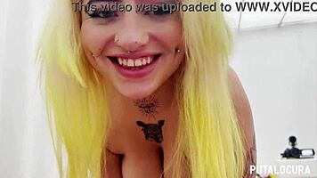 trio swallowing cum from small cocks of linda del sol and deede