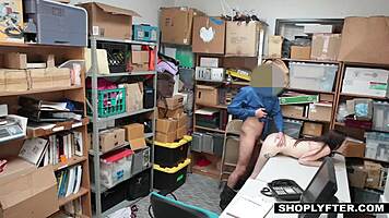 She lets the security guard fuck her after getting caught shoplifting.