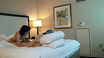 is that hot petite woman deepthroating a huge dick?