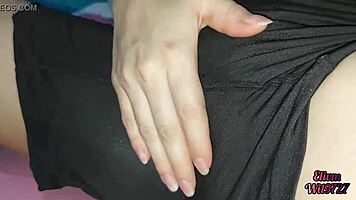 Suggestive-Neutral xxx desi stepdaughter shows off cute big pussy while alone at home