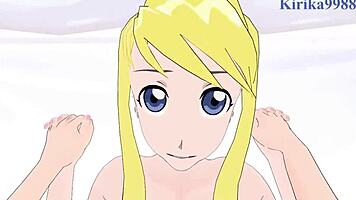 winry rockbell and riza hawkeye get into some intense sex in this fullmetal alchemist pov hentai.