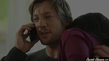 Stepteen 18+ takes finger in ass during wild cock ride