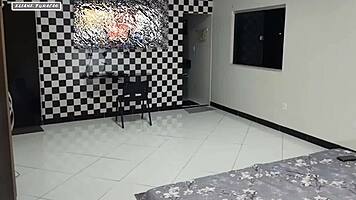 Got caught, gave it up to the masked guy with a huge cock