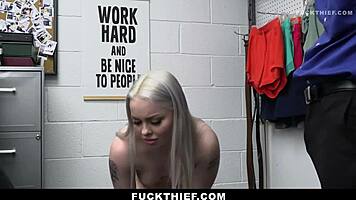 Hot Haley Spades caught stealing at shop, stripped for search, then pounded hard by security. This teen 18+ learns a rough lesson.