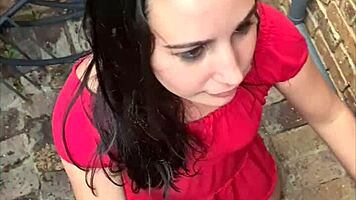 getting cock sucked after piss facial in back alley