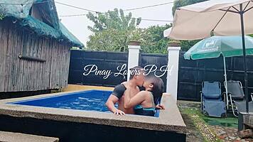 i made my horny wifey squirt in public pool