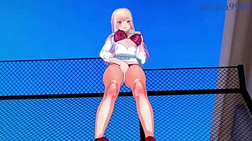 Marin kitagawa and shinju inui with old man in intense hentai sex, creampie cartoon