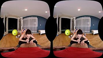 naughty america vr workout session in the gym with brunette
