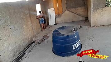 intense emotions surge as i fuck the chubby married woman's tight ass bareback on the terrace