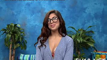 Hot Eighteen-Year-Old Beauty Receives Nuru Massage Blowjob!