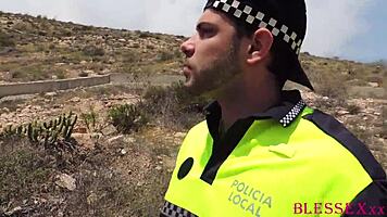 i fucked student teen paola hard as police with magic javi