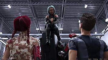 I'm checking out this cute robot girl in space, cumshot everywhere.