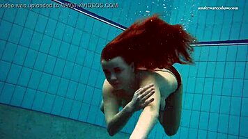 Underwater mermaid vesta horny teen in pool