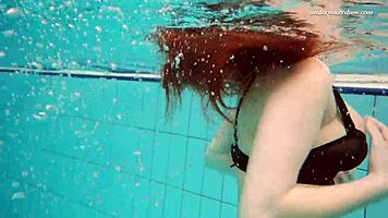 Underwater mermaid vesta horny teen in pool