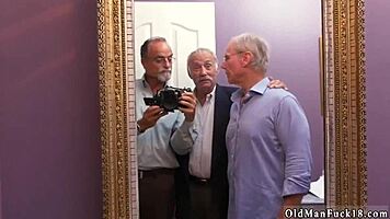 Old Granny's Passionate Spreading for Step Daddy