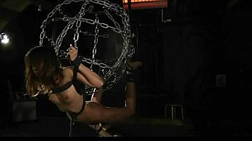 Young 18+ Slave Endures Merciless Humiliation in Cage Bondage Fuck with Bent Over Punishment