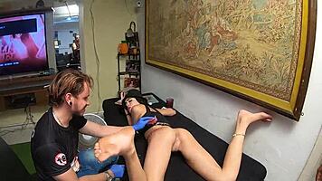 Pagando Boquete While Getting a Tattoo - Mirella Montana