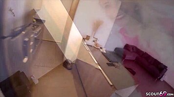 german teen relaxes after sport at mcfit with athletic european vibe