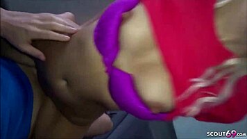 german teen relaxes after sport at mcfit with athletic european vibe