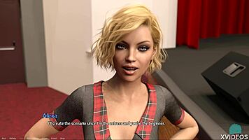 Entrepreneur roleplays fucking brunette teen in bathroom with big tits