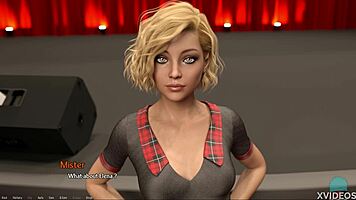 Entrepreneur roleplays fucking brunette teen in bathroom with big tits