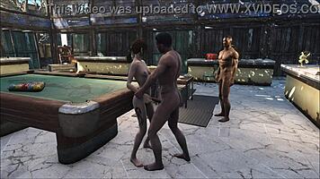 yo, this fo4 pool table party with hentai brunettes is insane! 🔥