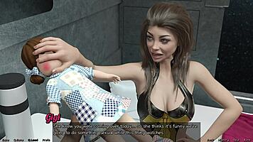 stranded in space. curvy girl fears my big cock ripping her.