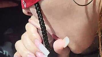 Teen loves sucking dick while riding part 1