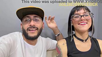 Tattooed girl deepthroats in debut