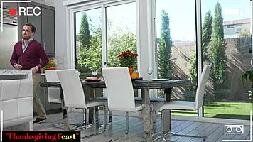 Cute Tight Blonde, Give Thanks For Stepdad's Big Cock On Thanksgiving?