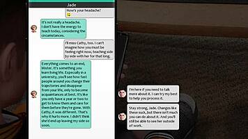 Horny college teen admires teacher's big tits and ass in POV