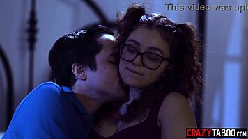 Perfect Birthday Gift for Sexy Teen Leana Lovings is Cock in Her Big Tits