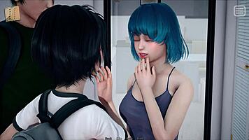 Teen with small tits plays game where bully becomes her lover