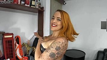 young latina enters ted's mansion naked