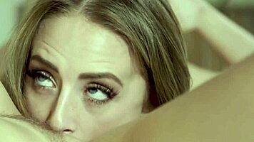 Sexy horny blonde lesbians Kyler Quinn and Braylin Bailey lick pussies intensely